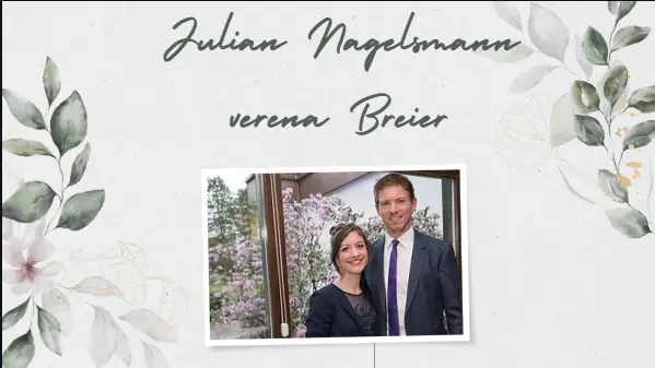 Julian Nagelsmann and Verena Breier