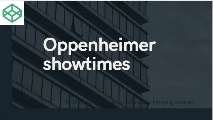 Oppenheimer Showtimes